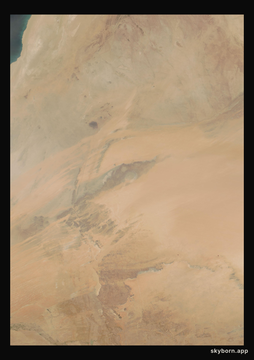 The Earth on 11 March 2019 · Eye of the Sahara, Mauritania