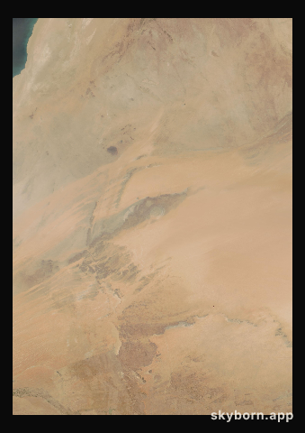 The Earth on 11 March 2019 · Eye of the Sahara, Mauritania