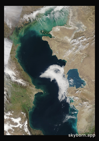 The Earth on 12 March 2019 · Caspian Sea