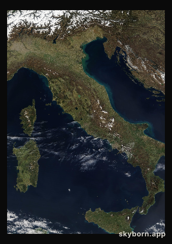 The Earth on 23 March 2019 · Italy and the Adriatic