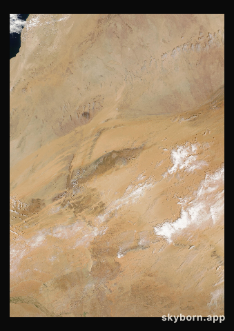 The Earth on 5 April 2019 · Eye of the Sahara, Mauritania