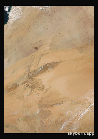 The Earth on 21 April 2019 · Eye of the Sahara, Mauritania