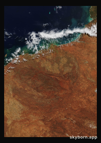 The Earth on 22 April 2019 · Pilbara, Western Australia