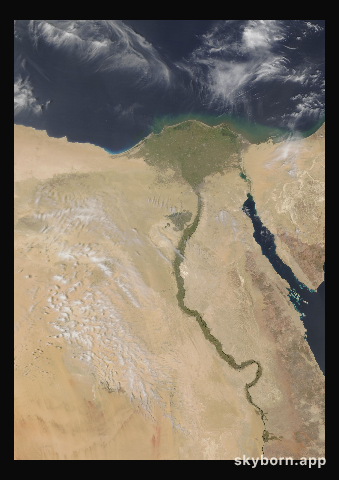 The Earth on 24 April 2019 · Nile Delta and Sinai
