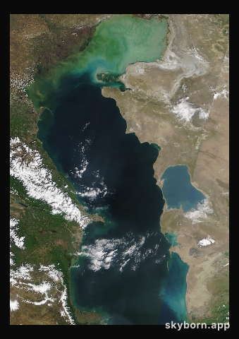 The Earth on 26 April 2019 · Caspian Sea