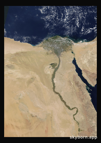 The Earth on 13 June 2019 · Nile Delta and Sinai