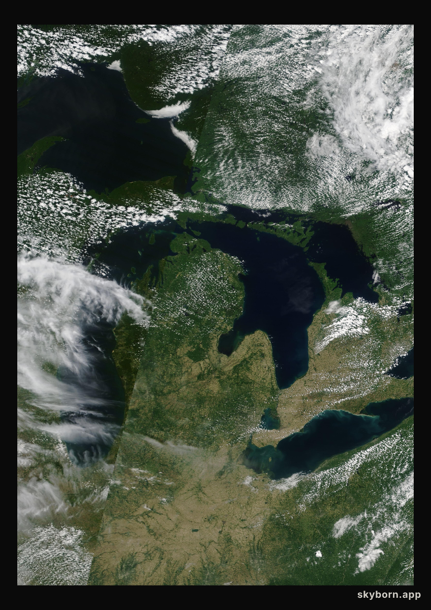 The Earth on 26 June 2019 · Great Lakes