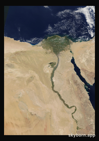 The Earth on 29 June 2019 · Nile Delta and Sinai