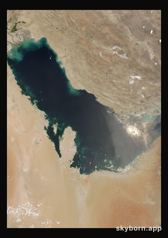 The Earth on 9 July 2019 · Persian Gulf