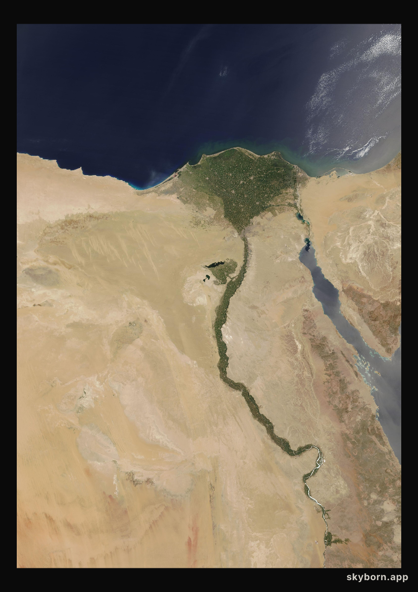 The Earth on 11 July 2019 · Nile Delta and Sinai