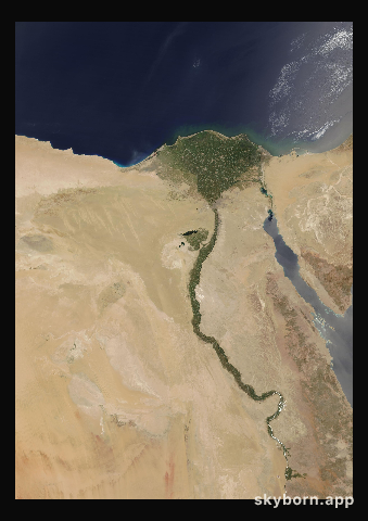 The Earth on 11 July 2019 · Nile Delta and Sinai
