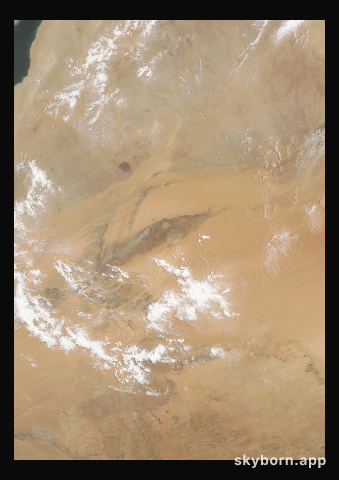 The Earth on 17 July 2019 · Eye of the Sahara, Mauritania