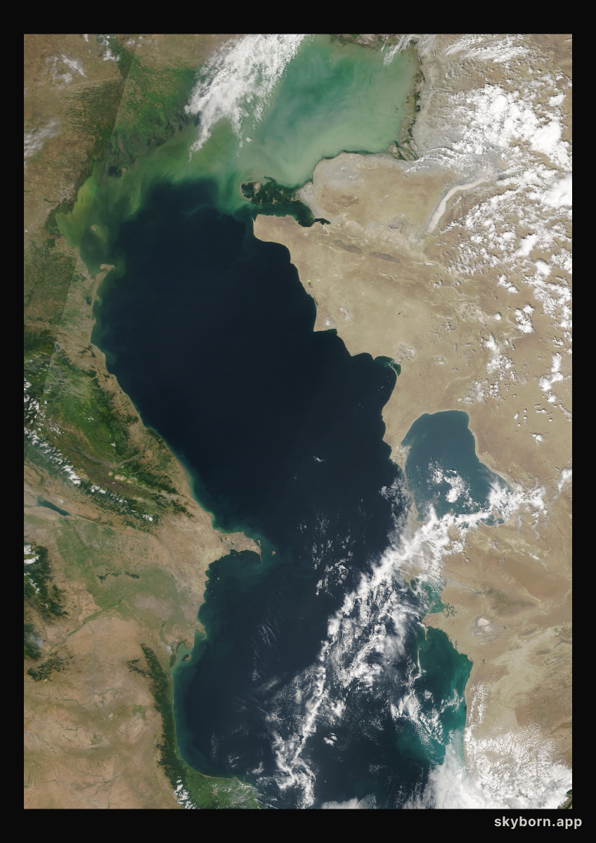 The Earth on 18 July 2019 · Caspian Sea