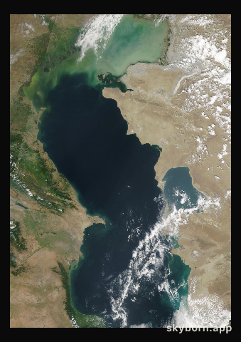The Earth on 18 July 2019 · Caspian Sea