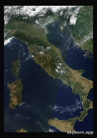 The Earth on 21 July 2019 · Italy and the Adriatic