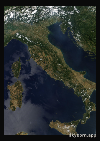 The Earth on 25 July 2019 · Italy and the Adriatic