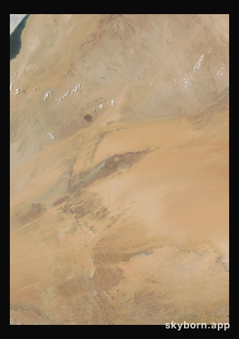 The Earth on 28 July 2019 · Eye of the Sahara, Mauritania