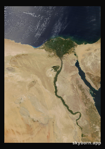 The Earth on 30 July 2019 · Nile Delta and Sinai