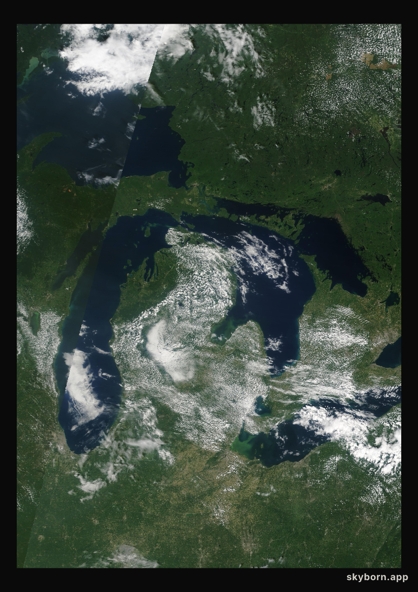 The Earth on 4 August 2019 · Great Lakes