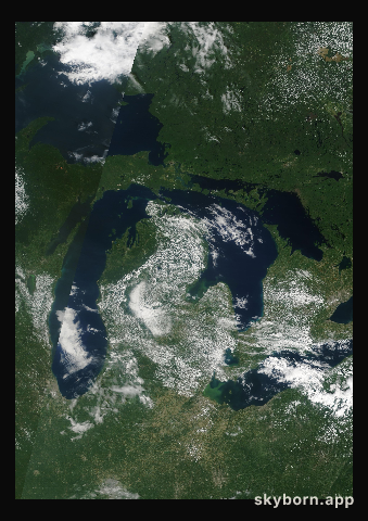 The Earth on 4 August 2019 · Great Lakes