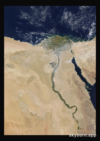 The Earth on 8 September 2019 · Nile Delta and Sinai