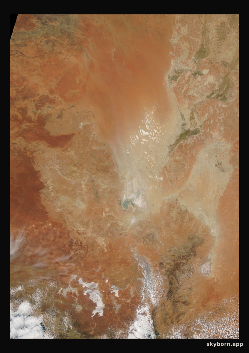 The Earth on 8 October 2019 · Lake Eyre, Australia