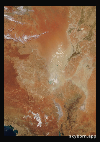 The Earth on 20 October 2019 · Lake Eyre, Australia