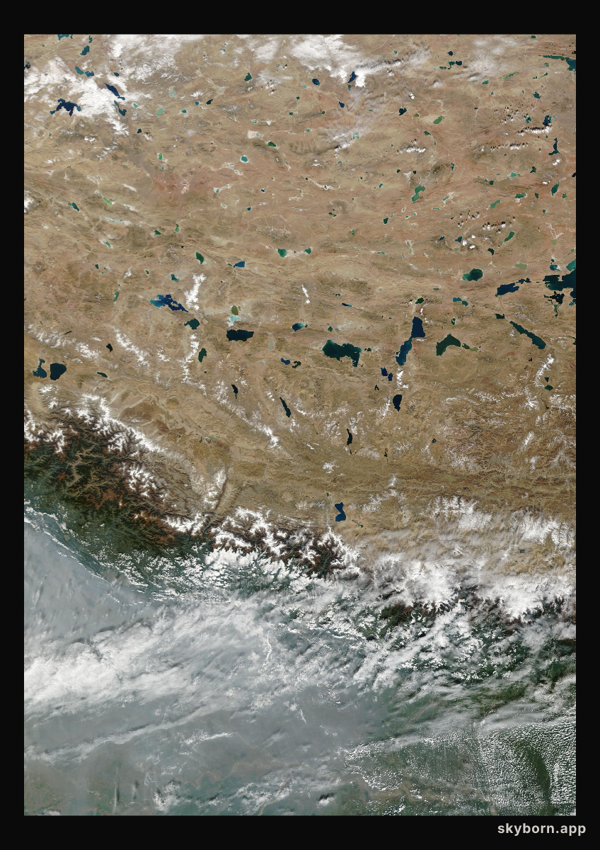 The Earth on 28 October 2019 · Himalaya and Tibet