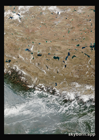 The Earth on 28 October 2019 · Himalaya and Tibet