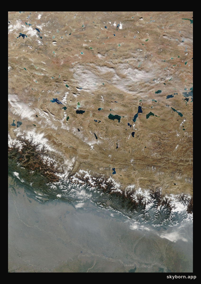 The Earth on 20 November 2019 · Himalaya and Tibet