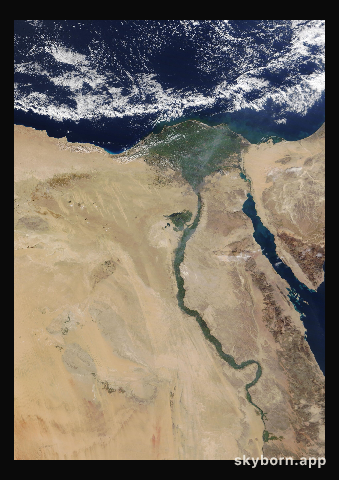 The Earth on 5 December 2019 · Nile Delta and Sinai