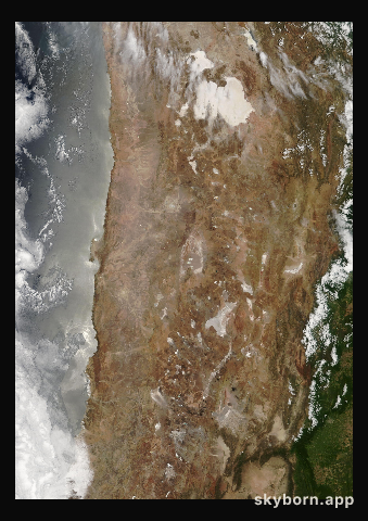 The Earth on 6 December 2019 · Atacama and the Andes