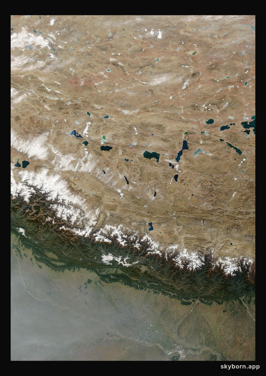 The Earth on 8 December 2019 · Himalaya and Tibet