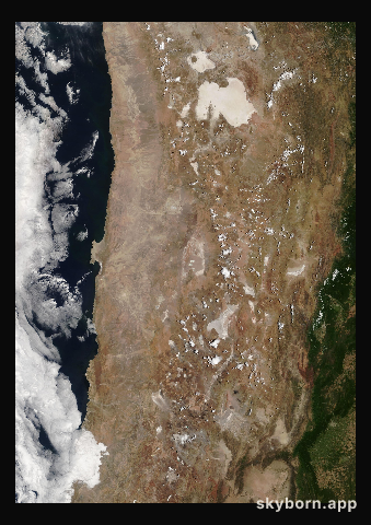 The Earth on 24 December 2019 · Atacama and the Andes