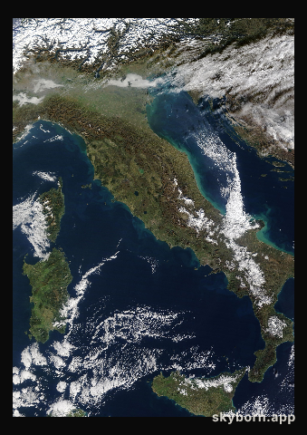 The Earth on 31 December 2019 · Italy and the Adriatic