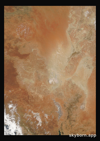 The Earth on 3 January 2020 · Lake Eyre, Australia