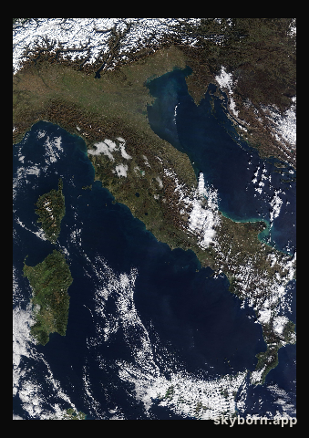 The Earth on 5 January 2020 · Italy and the Adriatic