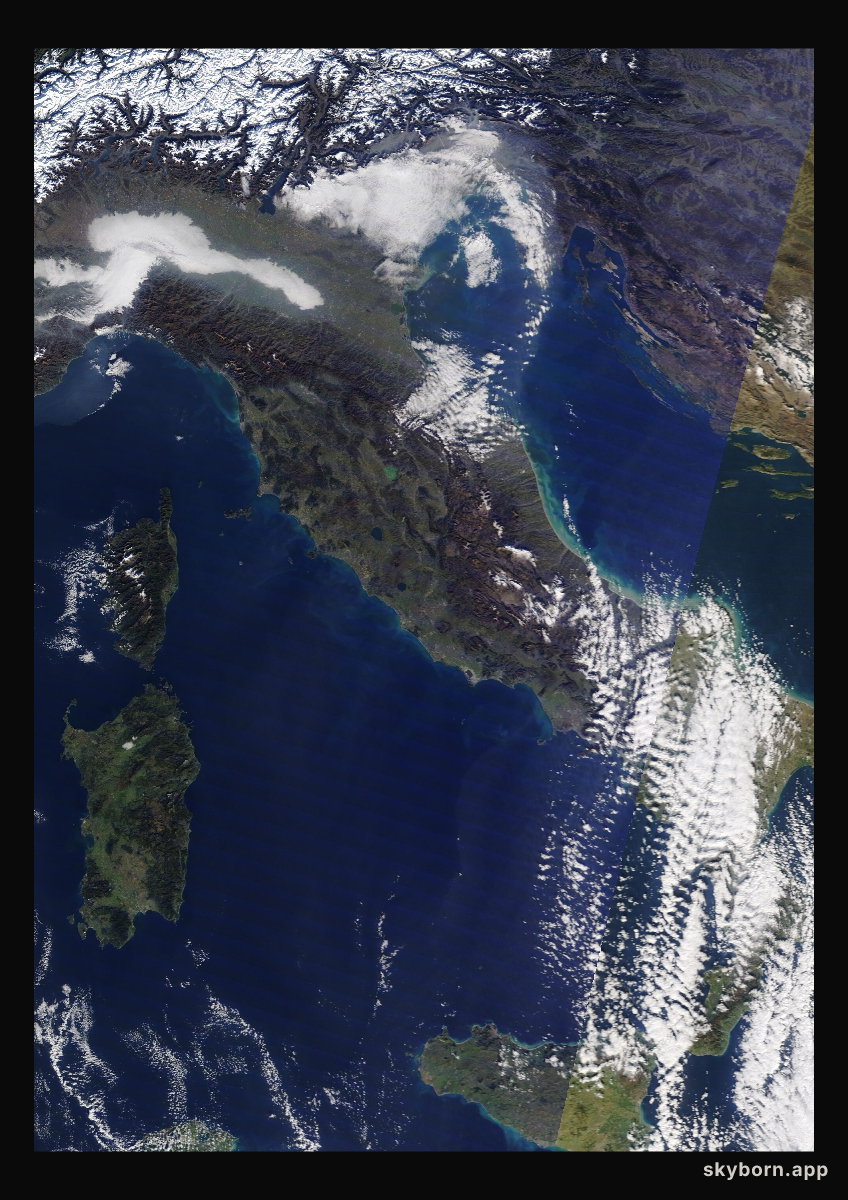 The Earth on 6 January 2020 · Italy and the Adriatic