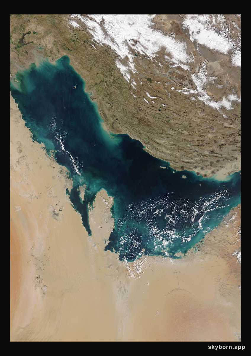 The Earth on 15 January 2020 · Persian Gulf