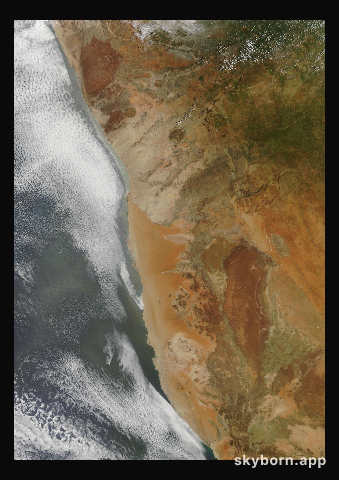 The Earth on 29 January 2020 · Namib Desert