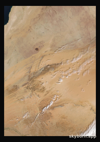 The Earth on 10 February 2020 · Eye of the Sahara, Mauritania