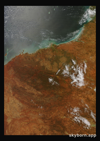 The Earth on 16 February 2020 · Pilbara, Western Australia
