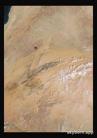 The Earth on 22 February 2020 · Eye of the Sahara, Mauritania