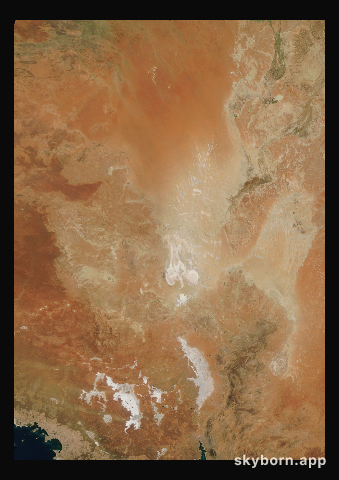 The Earth on 29 February 2020 · Lake Eyre, Australia
