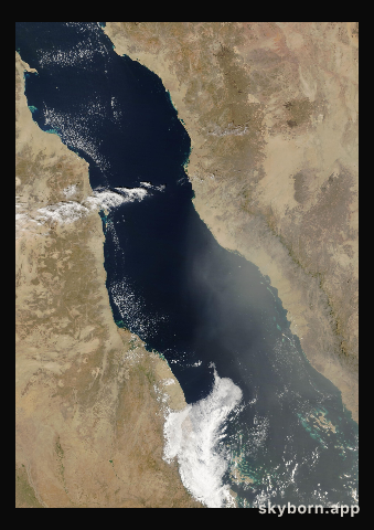 The Earth on 1 March 2020 · Red Sea