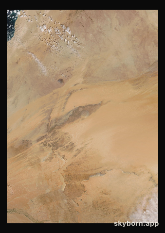 The Earth on 11 March 2020 · Eye of the Sahara, Mauritania