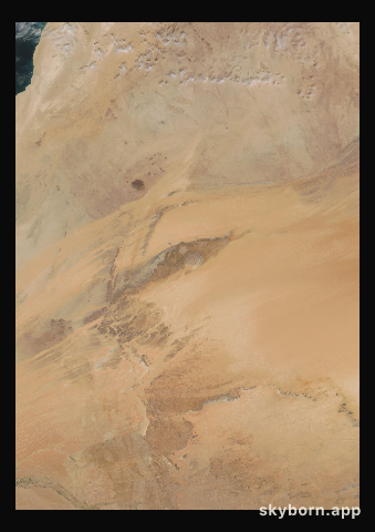 The Earth on 13 March 2020 · Eye of the Sahara, Mauritania