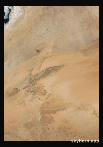 The Earth on 22 March 2020 · Eye of the Sahara, Mauritania