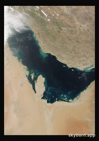The Earth on 1 April 2020 · Persian Gulf