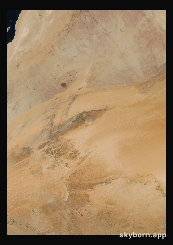 The Earth on 5 April 2020 · Eye of the Sahara, Mauritania